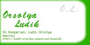 orsolya ludik business card